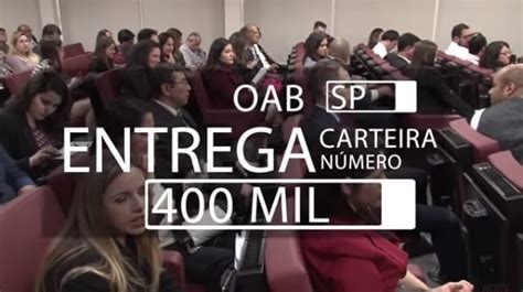 OAB SP entrega carteira nº 400 mil Blog Exame de Ordem