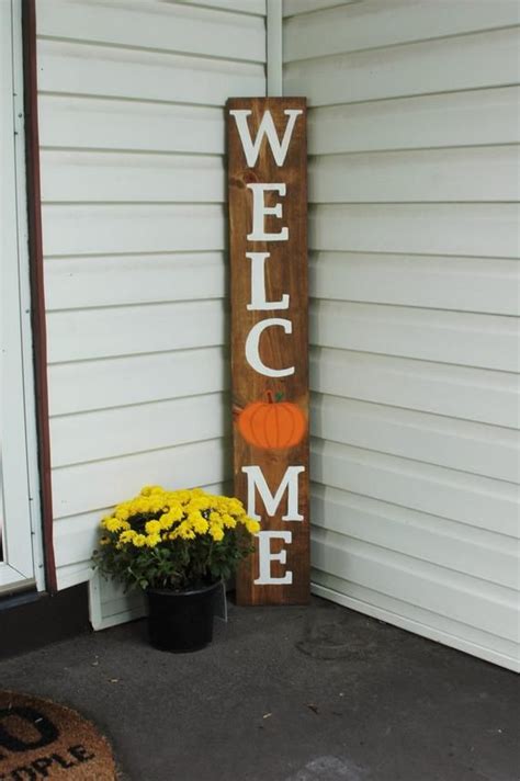 Welcome Sign - Fall Welcome Sign - Fall Decor - Porch Decor - Pumpkin ...