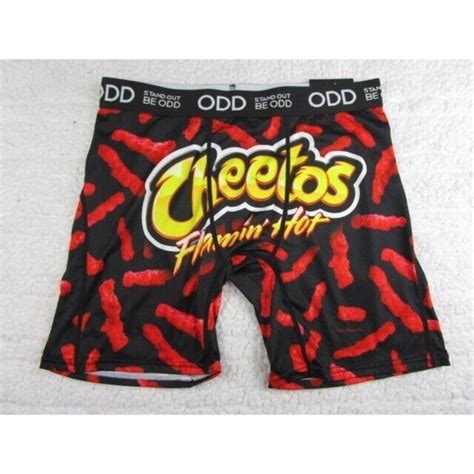 Odd Sox Underwear Socks Odd Flamin Hot Cheeto Chips Design Mens Size Large Underwear Boxer