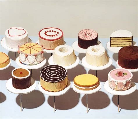 Wayne Thiebaud Cakes 1963 oil on canvas
