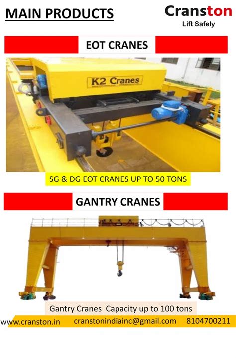 Cranston Single Girder Portable Gantry Cranes Maximum Lifting Capacity