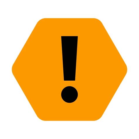 Orange Triangle Exclamation Mark Icon Warning Sign Attention But Stock