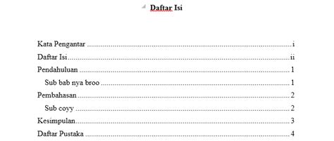 Cara Membuat Daftar Isi Otomatis di Ms Word - Cara Proteksi