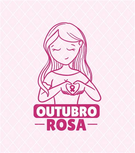 Banner Em Português Para Composição Outubro Rosa Prevenção Do Câncer De