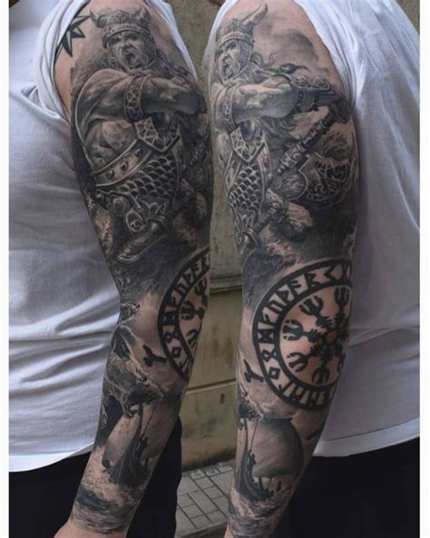 Viking Warrior Sleeve | Viking tattoo sleeve, Viking warrior tattoos, Viking tattoos for men