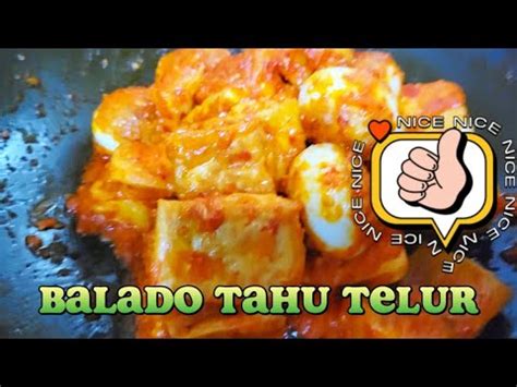 Resep Simple Balado Tahu Dan Telur Tosiativlog Youtube