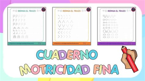 Completo Cuaderno Para Trabajar La Motricidad Fina Grafomotricidad Apresto Y Preescritura