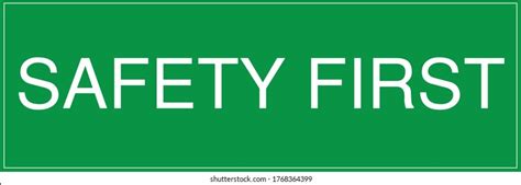 Safety First Banner Sticker Stock Vector (Royalty Free) 1768364399 ...