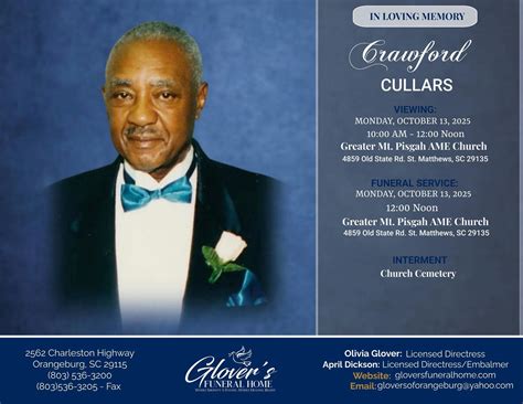 Glover's Funeral Home of Orangeburg | Orangeburg SC