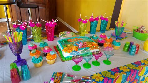 Dollar Tree Luau Party Luau Party Diy Party Party Ideas 7th Birthday