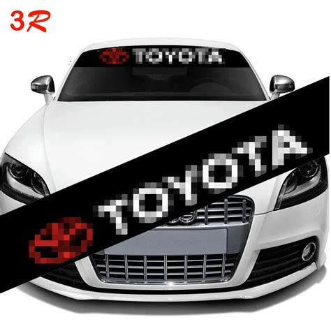 3R Car Decoration Windshield Sticker Black Background Car Front