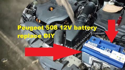 How to replace 12V battery on Peugeot 508 DIY Смяна на акумулатор YouTube