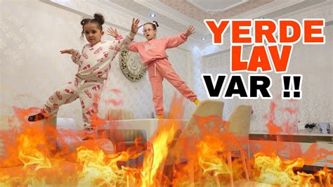 EVİN İÇİNDE YERDE LAV VAR CHALLENGE THE FLOOR İS LAVA ماما جابت