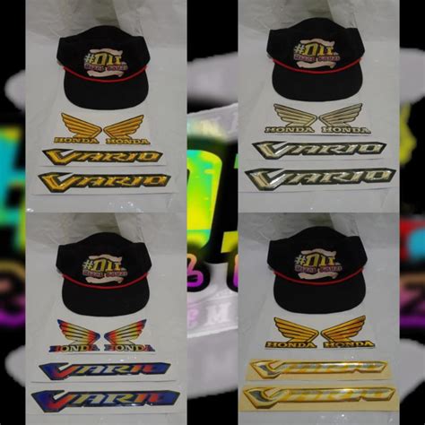 Jual Stiker Emblem Timbul Paket Logo SAYAP HONDA VARIO 110 125 150 GOLD