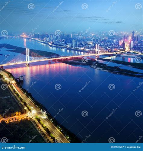 Bridge Night stock image. Image of building, bridge, skyline - 37131757