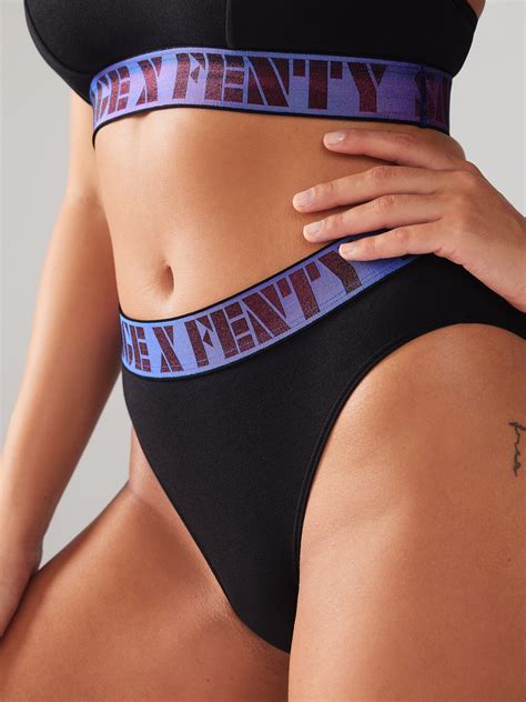 Forever Savage High Leg Bikini Panty In Black Savage X Fenty Germany