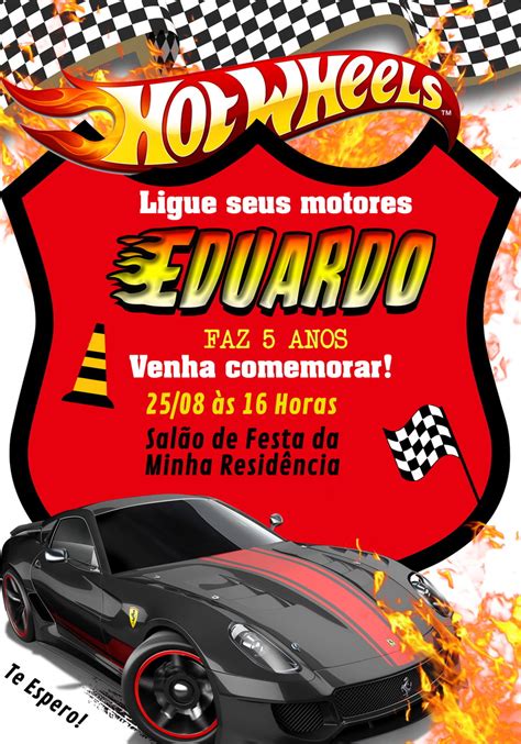 Convite Virtual Hot Wheels Elo Produtos Especiais