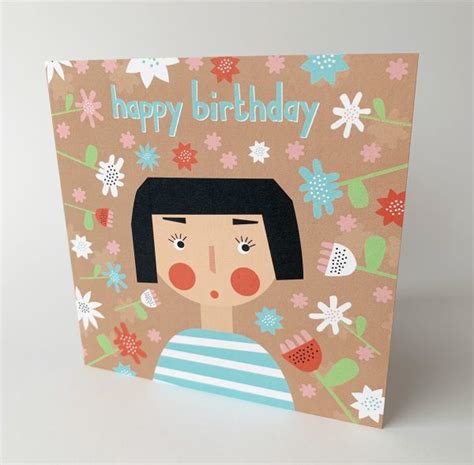 Happy Birthday Girl Quirky Bob Fwp015 Fiona Wilson Prints