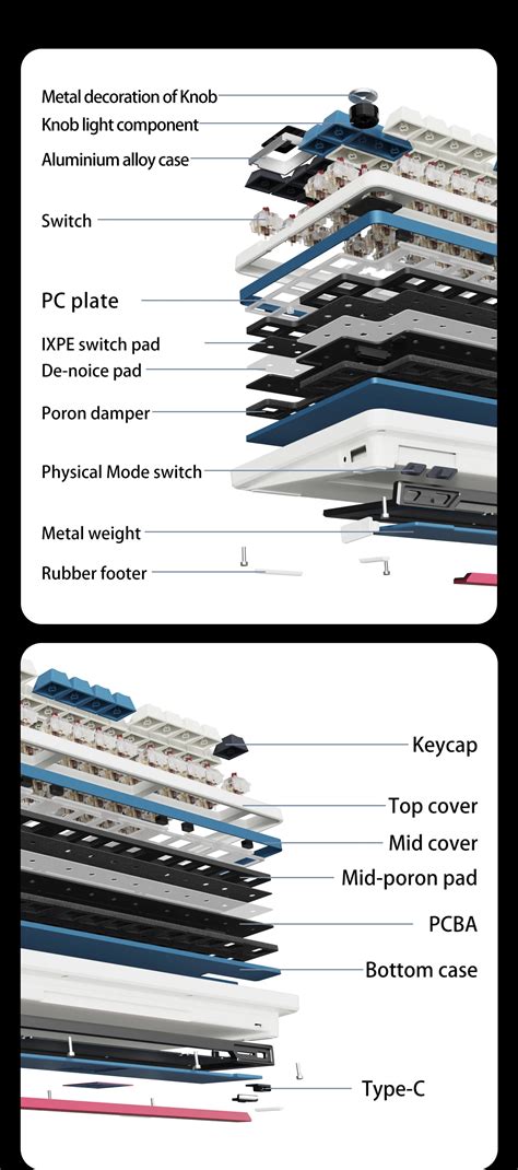 Infiverse INFI75 Keyboard 75 Gasket Mount Hot Swappable PCB Bluetooth KPrepublic