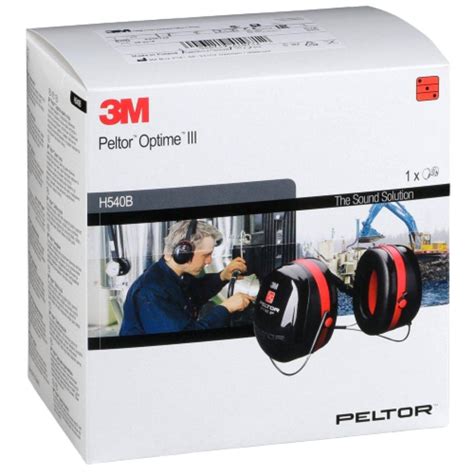 NEW 3M PELTOR Optime III Neckband Format Earmuff H540B Black And Red