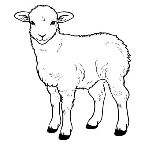 Cute sheep coloring page 29176802 Vector Art at Vecteezy