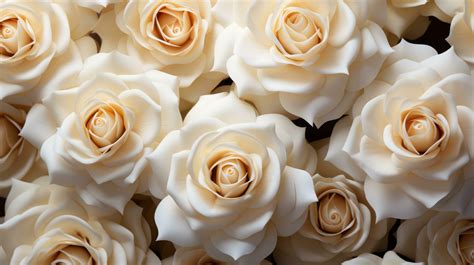 AI Generative Beautiful White Rose Patterns Floral Background