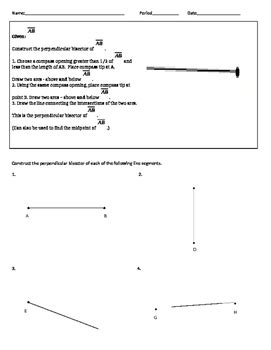 Geometry Constructions Worksheets and Review Guides by Ascend Test Prep LLC