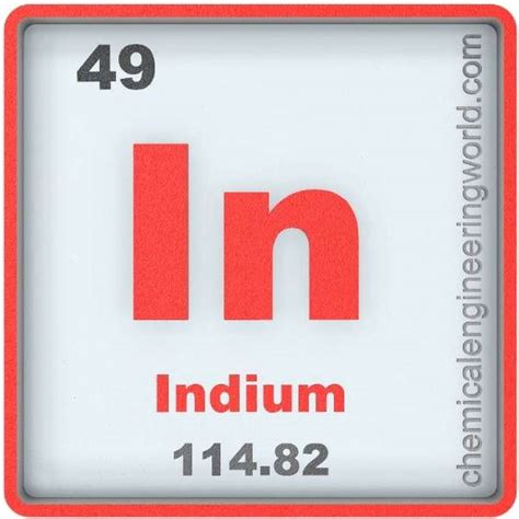 Indium Element Properties and Information - Chemical Engineering World