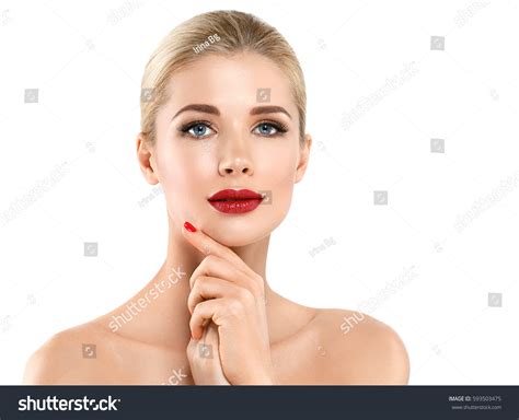 Beautiful Blonde Woman Face Closeup Portrait Stock Photo Shutterstock