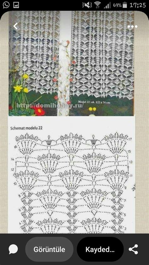 Pin By AsLI Dr35 On Dantel Crochet Curtain Pattern Crochet Curtains