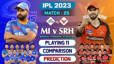 Match Mi Vs Srh Playing Srh Vs Mi Playing Mi