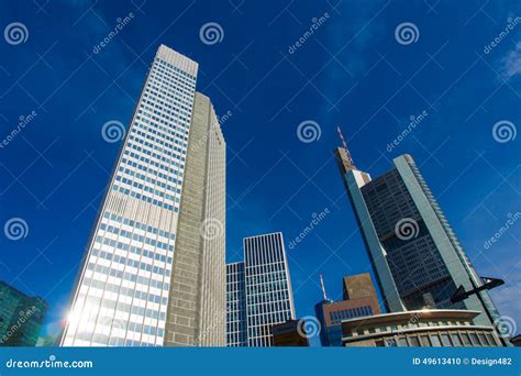 In The Center Of The Financial District In Frankfurt Germany Stock