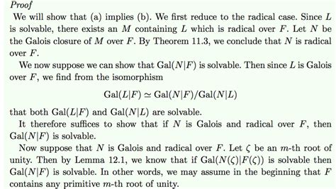 Proof of solvability of Galois group of Solvable extension ...