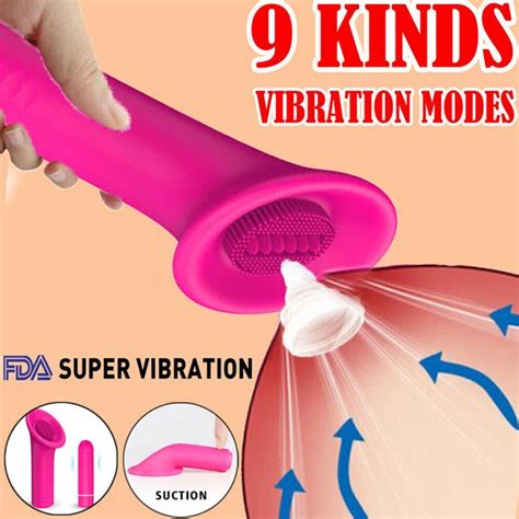 Rechargeable Clit Licking Tongue Sex Sucking Vibrator Nipple Oral Toys For Women Eur