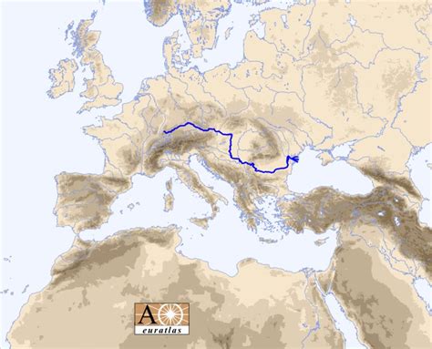 Europe Atlas The Rivers Of Europe And Mediterranean Basin Danube