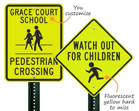 Children Crossing Signs - Stop Slow Paddles, Speed Limit Signs