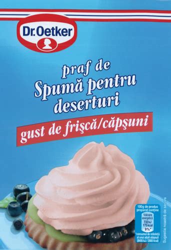 Praf de spumă pentru deserturi frișcă căpșuni