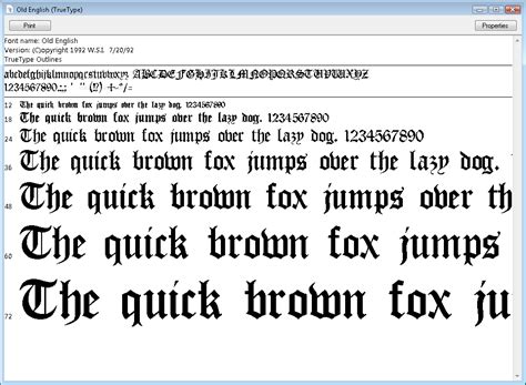 Old english font generator