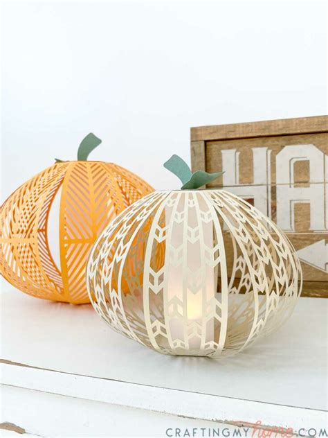 Beautiful Paper Pumpkin Lanterns Craft • Crafting my Home