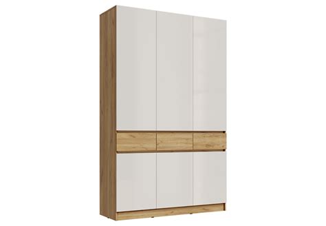 Купить Прихожая Роджина Шкаф 3-х ств (Дуб крафт/Белый глянец) в ...