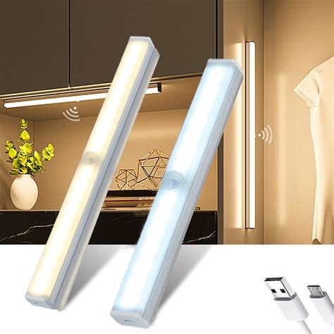 Magnetic Usb Rechargeable Pir Motion Sensor Led Light Tube Portable