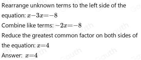 Solved: x+8=3 x [algebra]