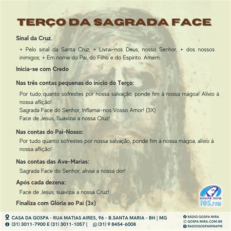 Terço sagrada face de jesus Palavra do Dia de Hoje