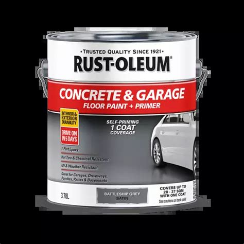 Rust Oleum 378l Battleship Grey Concrete And Garage Floor Paint 123