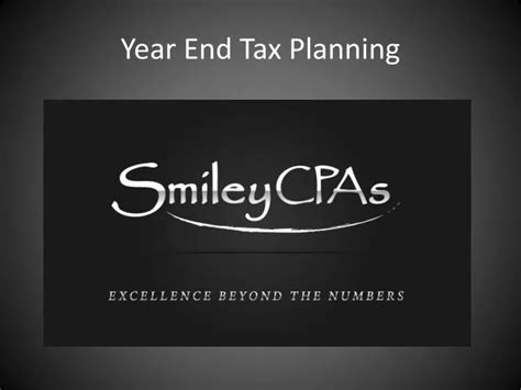 Ppt Year End Tax Planning Powerpoint Presentation Free Download Id