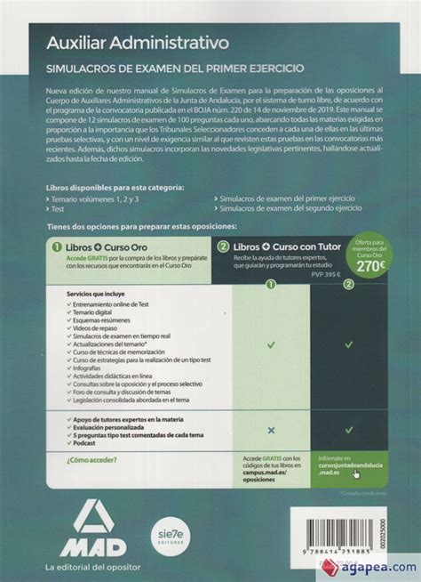 Auxiliar Administrativo De La Junta De Andalucia Simulacros De Examen