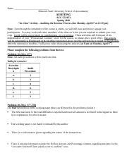 Class Activity Auditing The Revenue Process Docx Name Missouri