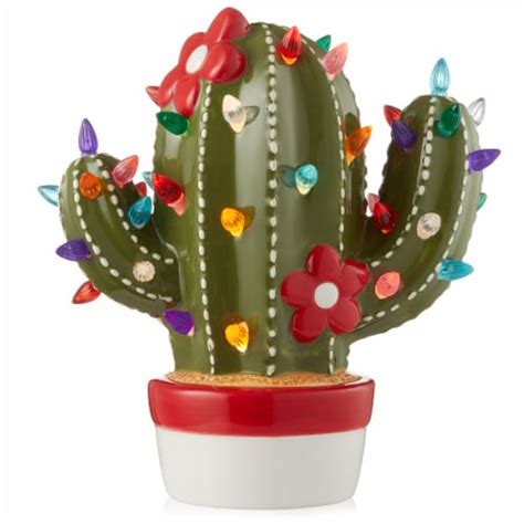 Pre-Lit Hand-Painted Ceramic Christmas Cactus with Lights, 1 unit - Kroger