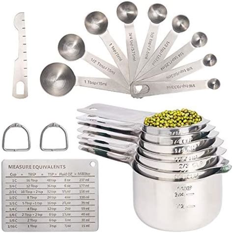 Amazon Hudson Essentials Stainless Steel Measuring Cups And Spoons