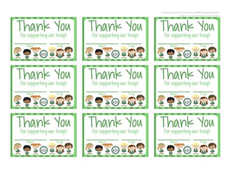 Fashionable Moms Girl Scouts Free Printable Thank You Cards Girl Scout Cookies Booth Daisy